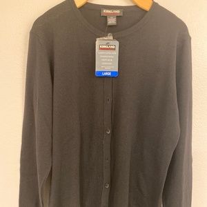 Merino wool cardigan black
